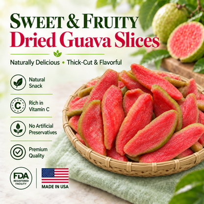 ✨🍐Say goodbye to sugar spikes! 💐Satisfy your cravings with our fiber-rich Red Guava slices-QZE