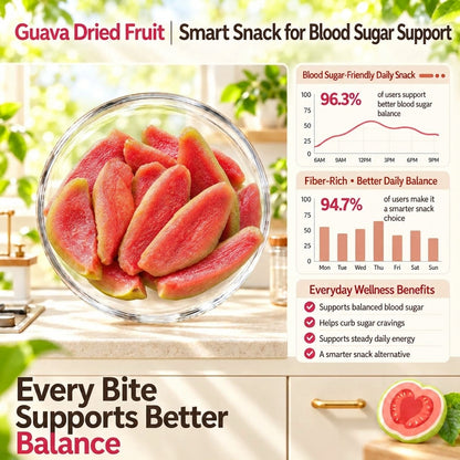 🎁🥝Say goodbye to sugar spikes! 💐Satisfy your cravings with our fiber-rich Red Guava slices-QZE