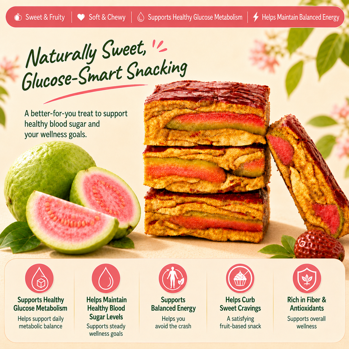 🎉✨Sweet Cravings, Solved Naturally 🍰 A delicious fruit-based snack that keeps you satisfied and supports your healthy lifestyle - QZE