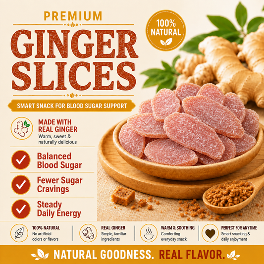 🌼🍾Say goodbye to sugar spikes! 🌿Support healthy glucose metabolism with premium GINGER SLICES - QZE
