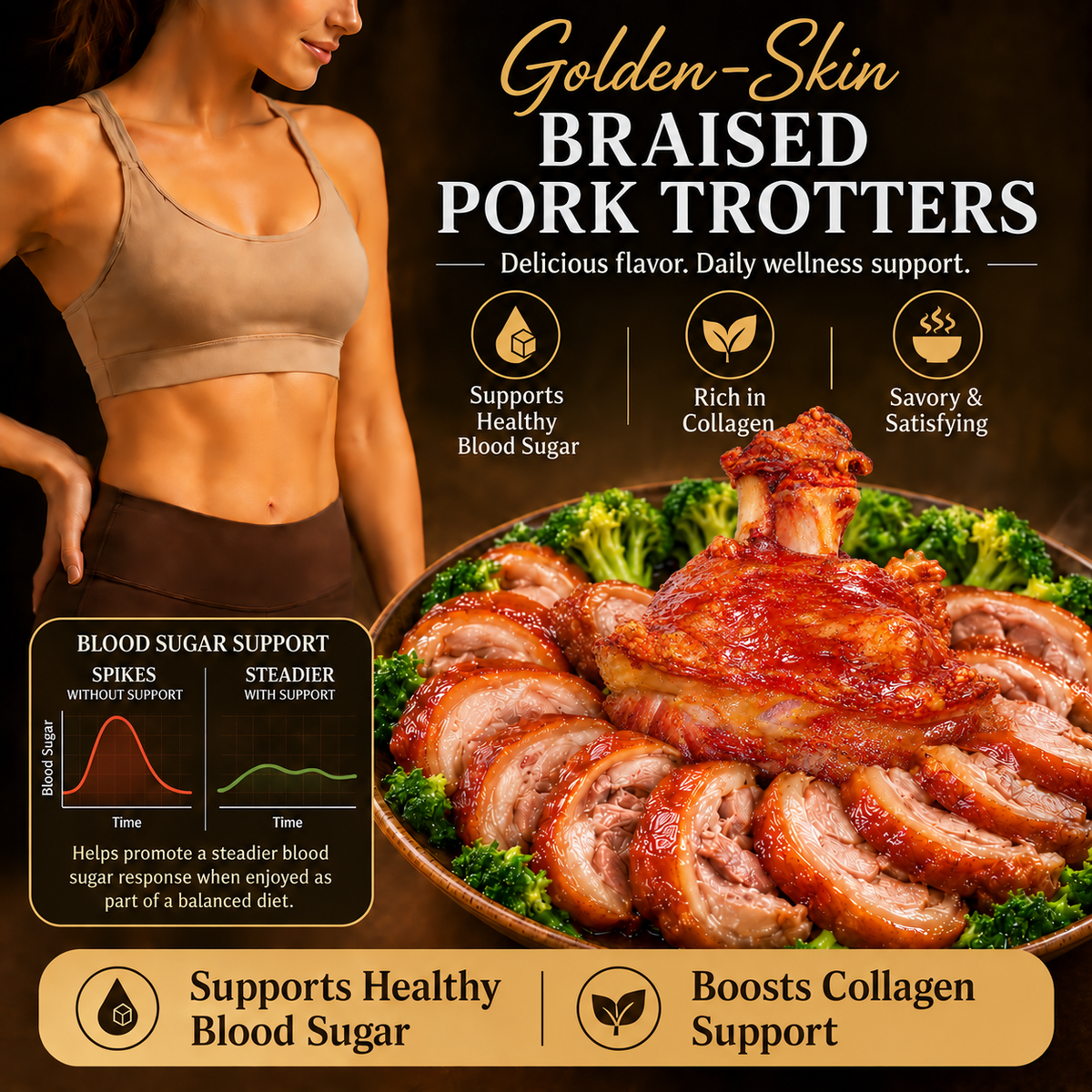 ✨Control Cravings Without Giving Up Real Food 🥩Premium Mangalica Caramelized Braised Pork Trotters 🐷- QZE