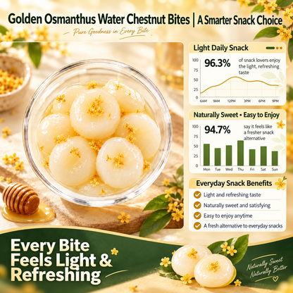 Say goodbye to high-calorie guilt! 💐Satisfy your cravings with our Golden Osmanthus Water Chestnut-QZE