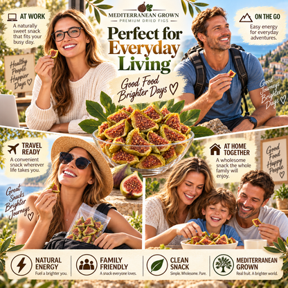 Premium Mediterranean Dried Figs – High Fiber Natural Fruit Snack for Daily Wellness - QZE