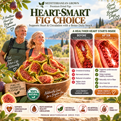 Premium Mediterranean Dried Figs – High Fiber Natural Fruit Snack for Daily Wellness - QZE