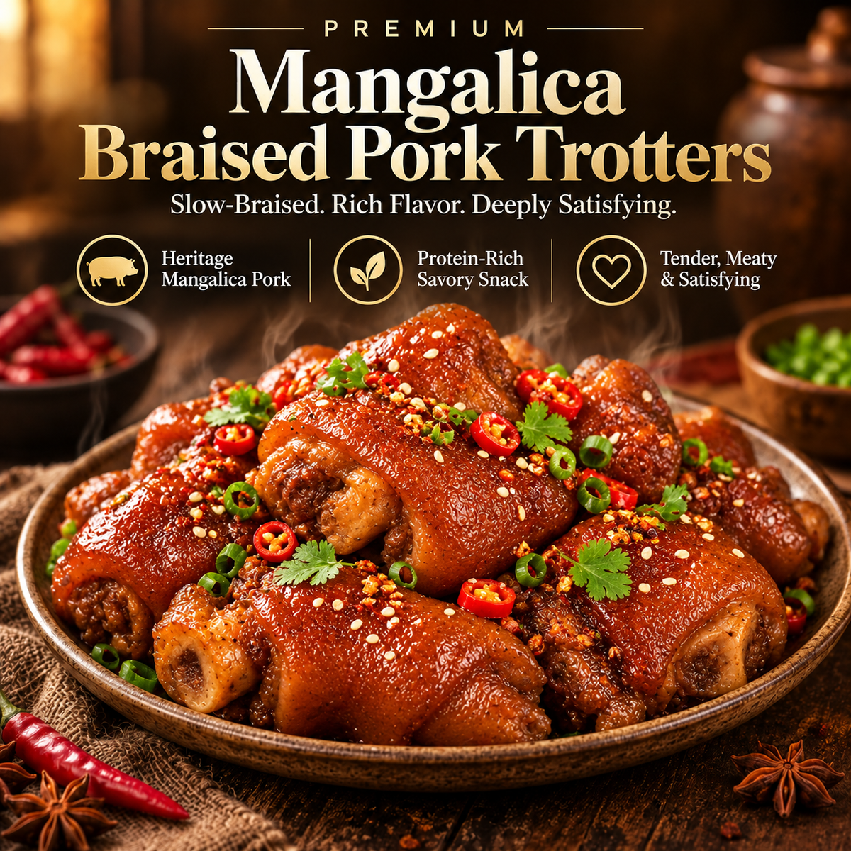 🥩Premium Mangalica Pork Trotters ✨Rich, Tender & Seriously Satisfying- QZE