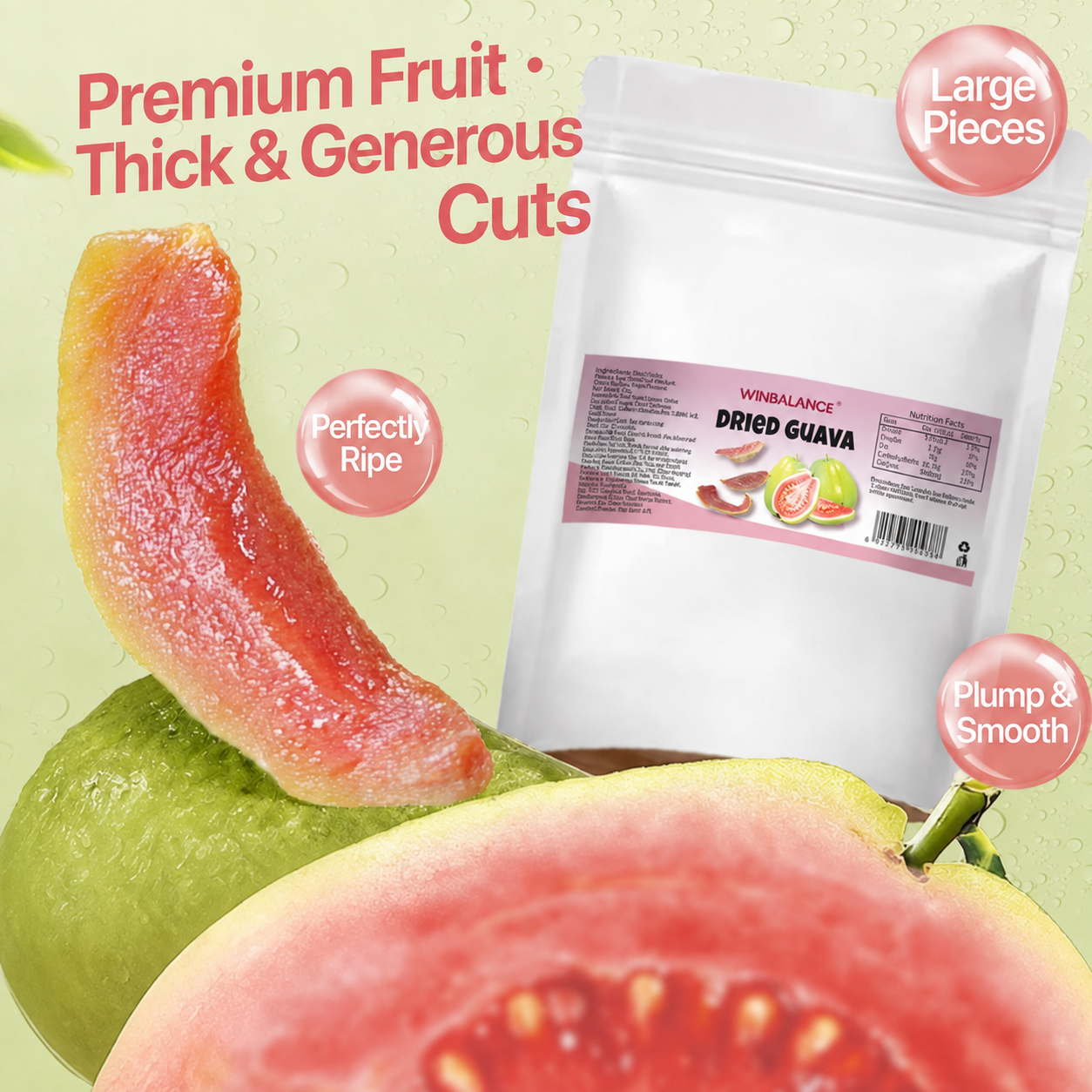 🎁🥝Say goodbye to sugar spikes! 💐Satisfy your cravings with our fiber-rich Red Guava slices-QZE
