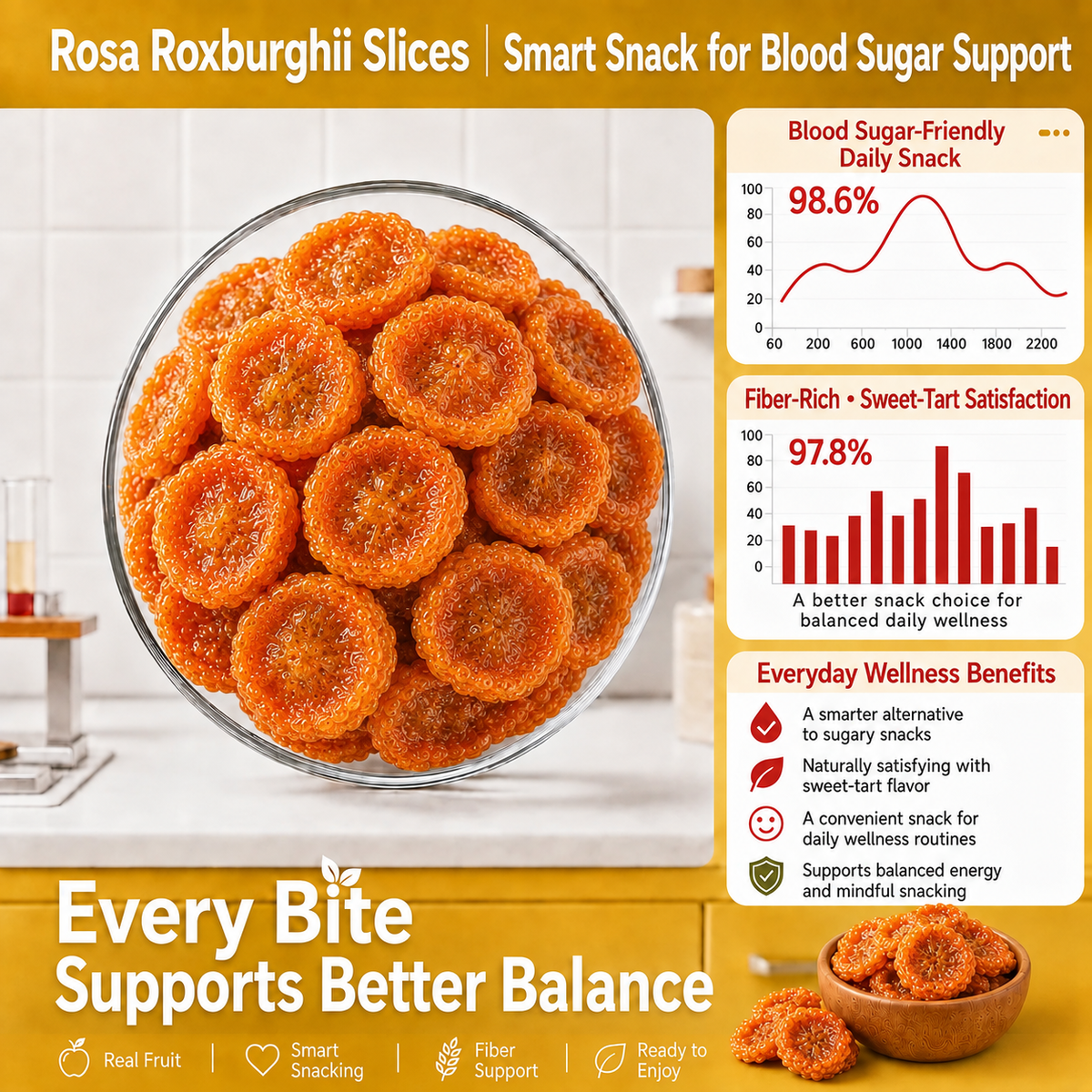 🧑‍⚕️💯Say goodbye to sugar spikes! 🌿Support healthy glucose metabolism with Rosa Roxburghii Slices- QZE